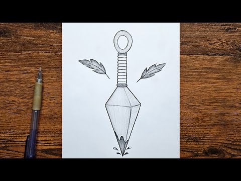 Easy Naruto art : How to draw Kunai ninja naruto step by step | easy tutorial