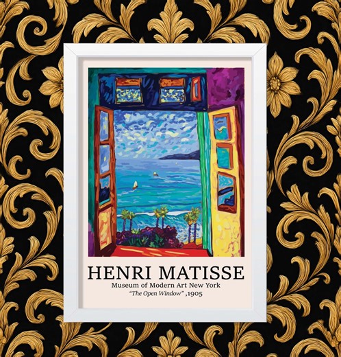 Henri Matisse 'open Window, Collioure', France, 1905, Reproduction Vintage Ehibition Wall Art Poster Print Framed or Unframed - Etsy