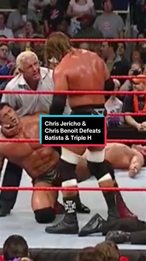 #OnThisDay in 2004 #chrisjericho & Chris Benoit defeated #batista & #tripleh by disqualification!😳 #wwe