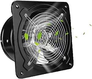 Exhaust Fan, 6 Inch 240 CFM Wall Mounted Vent Fans,Exhaust Shutter Fan for Bathroom Attic Kitchen Window Basement 110V 40W (6 inch, Black)