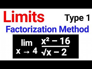 Solving Questions - Limits : Type 1 - Factorization Method | JP Sir