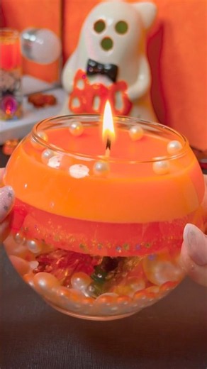Autumn Water Candle DIY 🍂 It Glows Like Sunset! ASMR