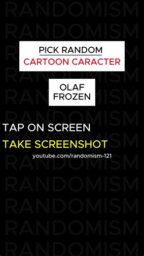 CARTOON CHARACTER | RANDOM PICK