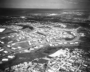 1960's aerial sampler of the former "Naha Air Base". If you recognize any buildings, schools or gyms ..... let me know. Thanks, b. (Some glitches, so best watched in HD and full screen.) | 1950's "Blackie-San" Okinawa Project by wbmstudioarts