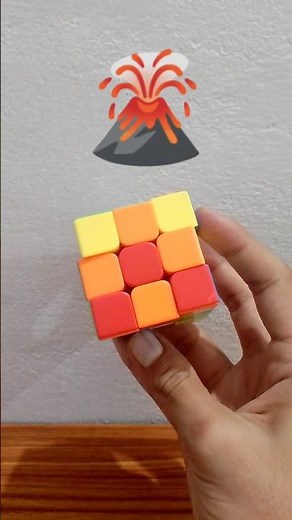 Volcano Eruption on Rubik’s Cube 🌋 |Comment If You Liked It |