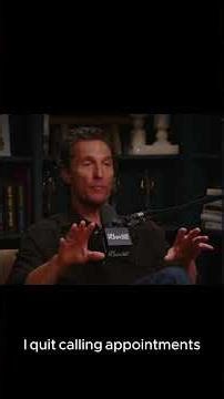 Matthew Mcconaughey about his morning routine on mosey days