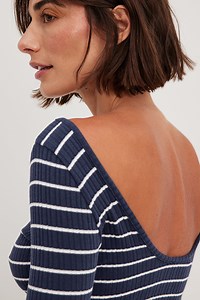 Deep Back Stripe Top Stripe
