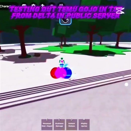 Testing out temu gojo in tsb from delta in public server