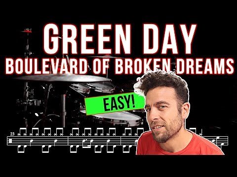 Greenday - Boulevard Of Broken Dreams - Drum cover (with scrolling drum score)