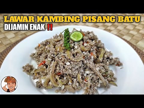 CARA MEMBUAT LAWAR KAMBING PISANG BATU - LAWAR KAMBING BIYU BATU