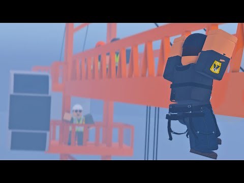 Construction worker FALLS Off the crane! - Roblox Roleplay