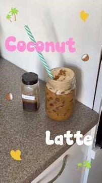 Coconut latte🥥🌴 #nespresso #coconutlatte #icedlatte #latteathome