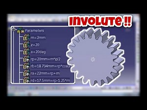 Involute Profile | How to make Spur Gear in Catia V5 using Parameters and Laws
