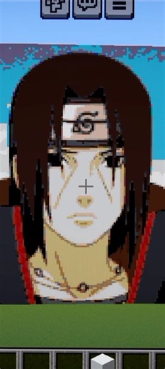 I Built Itachi in Minecraft… This Took Forever | #itachi #naruto #anime #pixelart #minecraftshorts