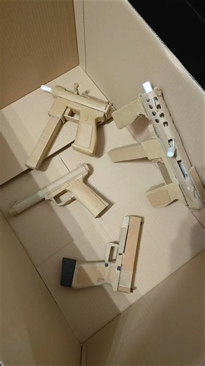 My cardboard pistols #cardboardgun #diy