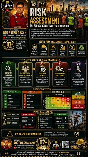 Risk Assessment Explained | 5 Steps, Risk Matrix & HSE Guide for Safety Professionals