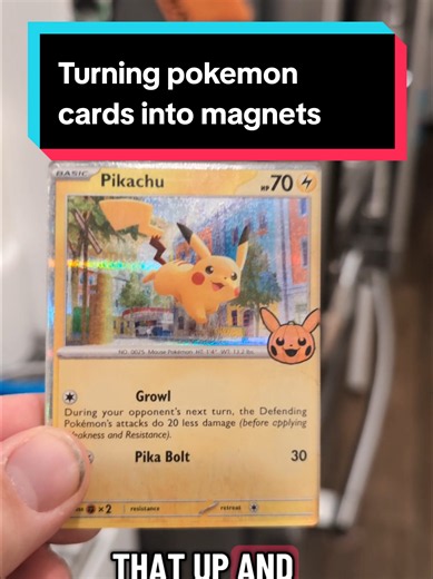 Taking your bulk pokemon cards and converting them into magnets. A great DIY project if you have cool cards laying around that you like and would want to see more of, but maybe not worth grading. #pokemon #magnets #tcg
