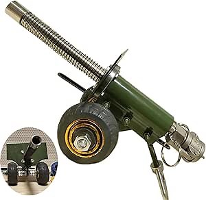 Firecracker Artillery Cannon, Mini Italian Artillery Handcraft Model,Stainless Steel Firecracker Launcher,Firecracker Cannon Model for Military Model Collection Gifts Desktop Ornaments (Green)