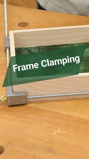 8.4K views · 77 reactions | Most woodworkers keep this secret, but if you need to clamp up mitered corners you don’t need a clamp. You can stand very still for a very long time and hold the corners with your hands until the glue is entirely dried. Or you can use a Picture Frame Clamp, your choice. #woodcraft #woodworking #pictureframe #dicetray #clamps #wood #woodworker #woodwork | Woodcraft | Facebook