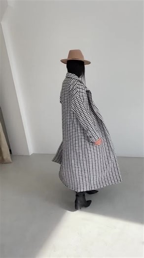 Women’s Cashmere Blend Maxi Coat – Long Warm Winter Overcoat, Elegant Wool Blend Jacket 130 Cm, Black Gray Green Plaid, Gift for Her - Etsy