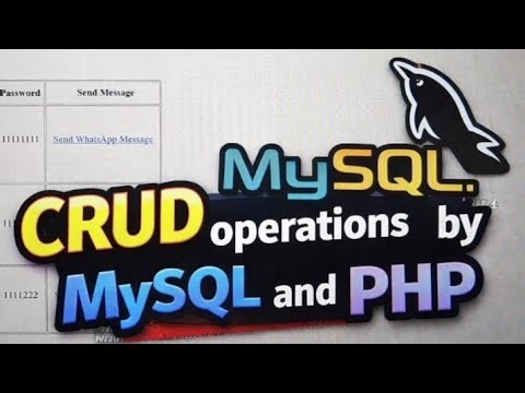 Lec 12| CRUD operations with image upload by MySQL and PHP