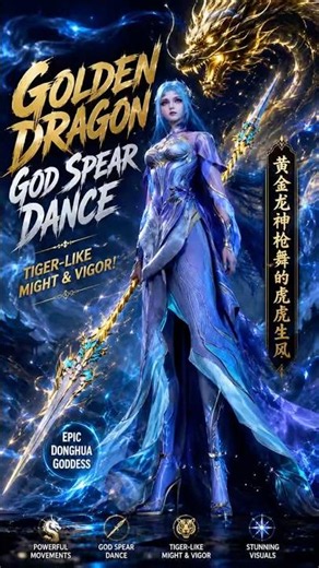 Golden Dragon Spear Dance ⚡ Ultimate Donghua Goddess Power