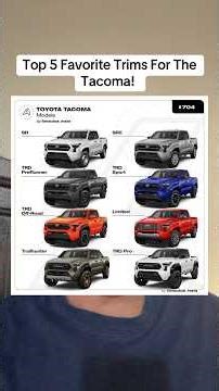 Top 5 Toyota Tacoma Trims! #tacoma #toyota