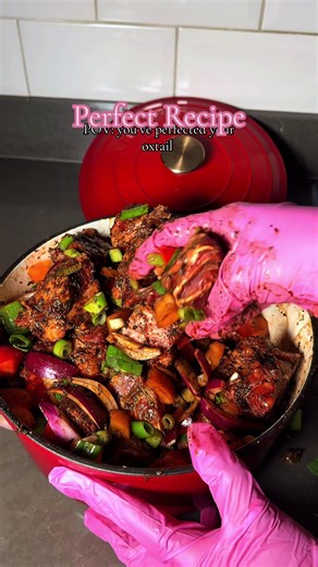I have perfected my oxtail recipe 🎉 #oxtails #oxtailrecipe #cookingathometiktoktv #nigeriantiktokers #soulfoodcooking Oxtail recipe Step1 To make green seasoning blend Green pepper x 2 Garlic x6 cloves Fresh Ginger Spring onions Fresh thyme Fresh Coriander Sage 1tsp Mixed herbs 1tsp Mixed spice 1tsp Step 2 Season 2kg oxtail with Oxtail seasoning 1tbsp Thyme 1tsp All purpose 1tbsp Salt 1/2 tsp Aromat all purpose 1/2tsp Green seasoning x3tbsp Browning 2tbsp Red Onion x1 1Red/1 orange pepper Green
