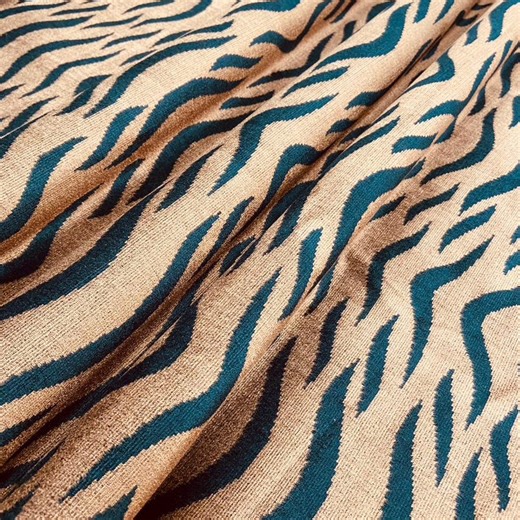 Schumacher Sabi Tiger Velvet - Java - Etsy