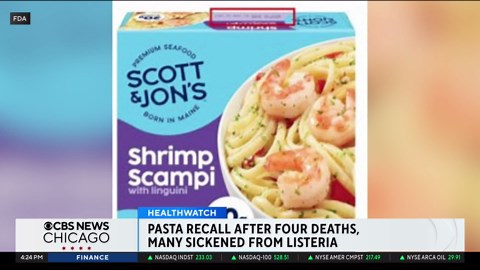 Nearly 245,000 pounds of pasta recalled due to listeria