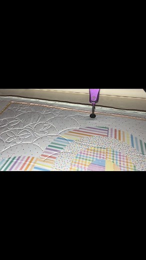 The quilting pattern is called Ginko and Butterflies. #annebrightquiltingdesign #figofabrics #gammillstatlerstitcher #longarmquiltingservices #quiltinglife #quilt #Quilts | Quacky Quilter Haberdashery