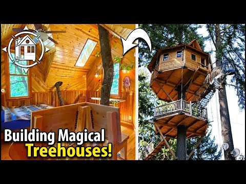 Tree House Village! He built his lifelong dream in his woods
