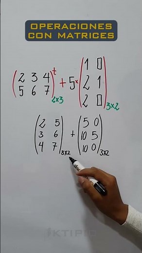 Operaciones con Matrices (Ejemplo 2) #algebra