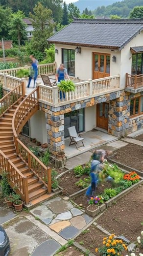 Storybook Stone Cottage & Garden 🌸#HomoraNest #DreamHome #GardenInspiration #CottageCore#viralvideo