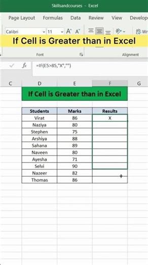 If Cell is Greater than in Excel | Advanced Excel Formula #excel #exceltutorial #exceltips
