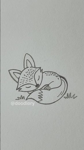 Sub Request 4: How to Draw Cute Fox 🦊 #easy #cute #drawing #tutorial #art #fypシ #sketch