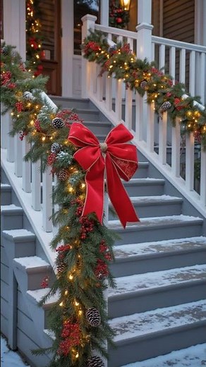 Beautiful Christmas Staircase Decorations | Easy & Festive Styling #christmas #staircase