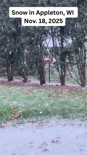 First snow of season in Appleton, WI