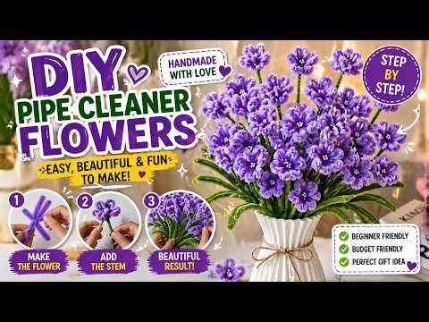 👉 DIY Pipe Cleaner Flowers That Look Expensive! 💐