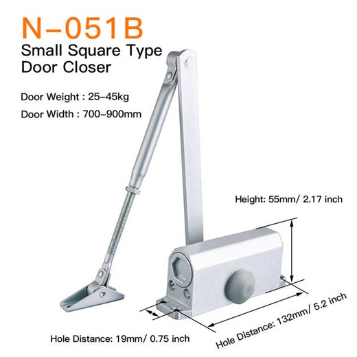 Multicolor Hydraulic Door Closer New Type Sliding Automatic 25-45kg for Iron Gates