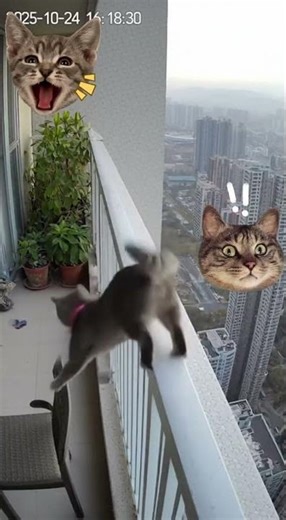 ‼️WARNING PET OWNERS: Balconies are not for PETS!! (P3) Please share! #pets #cat #petcare #animals