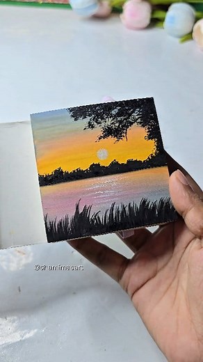 80K views · 1.3K reactions | Mini Painting Notebook from Minne's Art Gallery 珞 #easytutorial #reelsfypシ | Shamima's "Artworks" | Facebook