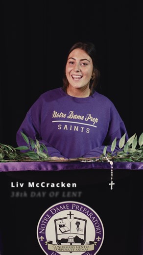 LIVE LENT 🕊️ Day 38 Lent is also a time to recognize the people God places in our lives who encourage us, support us, and reflect His love. Day 38 is led by K56 leader Liv McCracken, inviting us to pause and appreciate those who make a difference in our lives. Today’s challenge: who brings light to your life? Thank them today. #ndpsaints #livelent