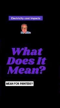 Impact of electricity cost spike in the USA for printers