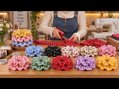 TURN SCRAPS INTO PROFIT! Easy Double Ruffle Scrunchies Everyone Will Love