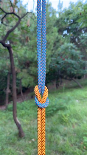 Fast Square Knot Tutorial: The Ultimate Two-Line Join for Camping & Gear! 🔵🟡⚡️