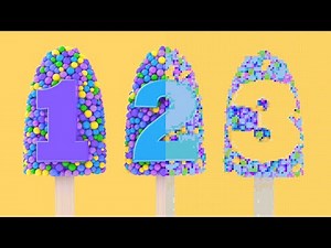 Learn Numbers with Colorful Balls Ice Cream Effects | Pixel Art Showcase