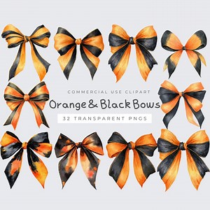 Orange and Black Cheer Bow PNG, Digital Download Sublimation Design for Cheerleading, Cheer Bow Clipart - Etsy