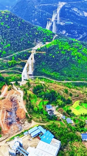 Giant Pylons Stand In Valley, Key Bridge Of Wengma Railway Takes Shape
