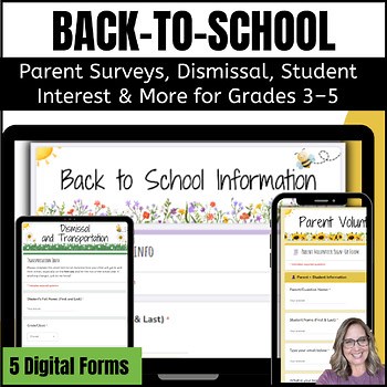 Back to School Parent & Student Questionnaire | Flowers Google Forms K–5